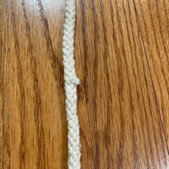 Handmade Y2K white macramé crochet bag purse with wooden beads woven cotton - Picture 10 of 12